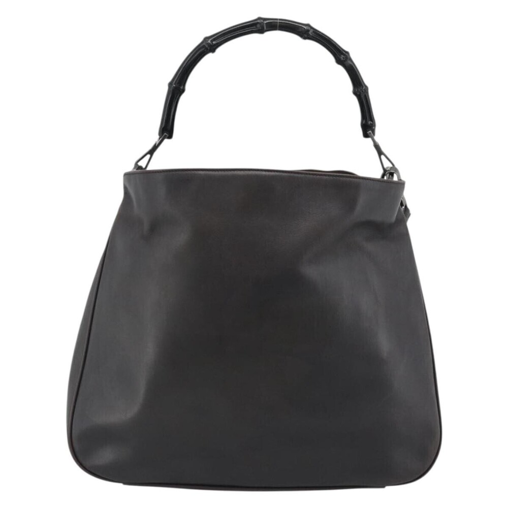 Gucci Vintage Bamboo Hobo Leather